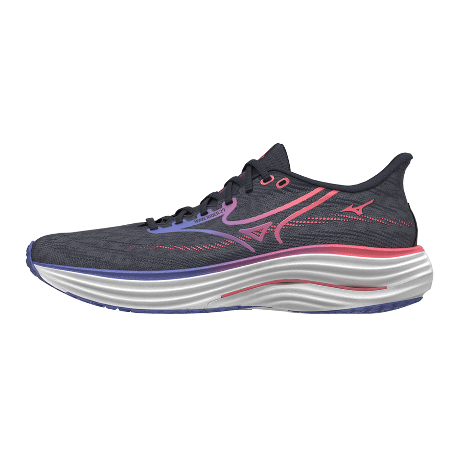 Mizuno WAVE RIDER 29 Odyssey Gray/Iris Bloom/Calypso Coral